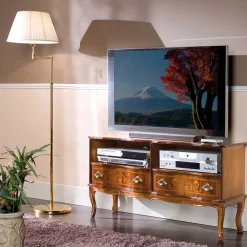 Wohnen Barock Fernseh Tisch mit 2 Schubladen Agosto & 2 Fächern