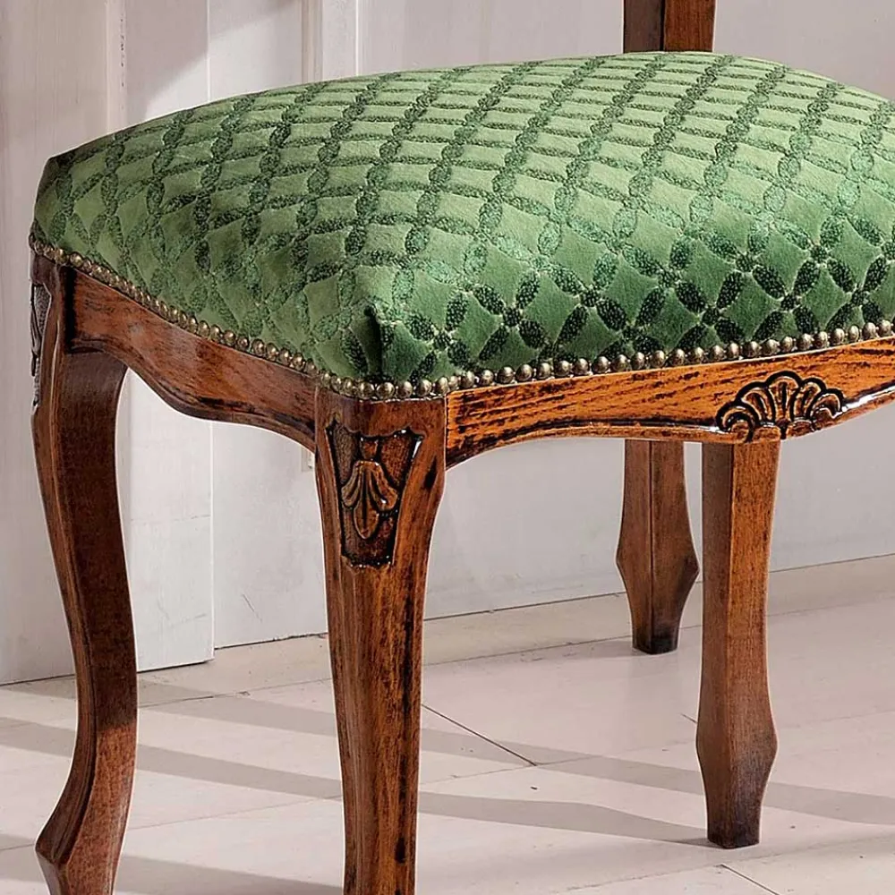 Wohnen Barhocker|Hocker*Barock Hocker gepolstert Agosto in Grün