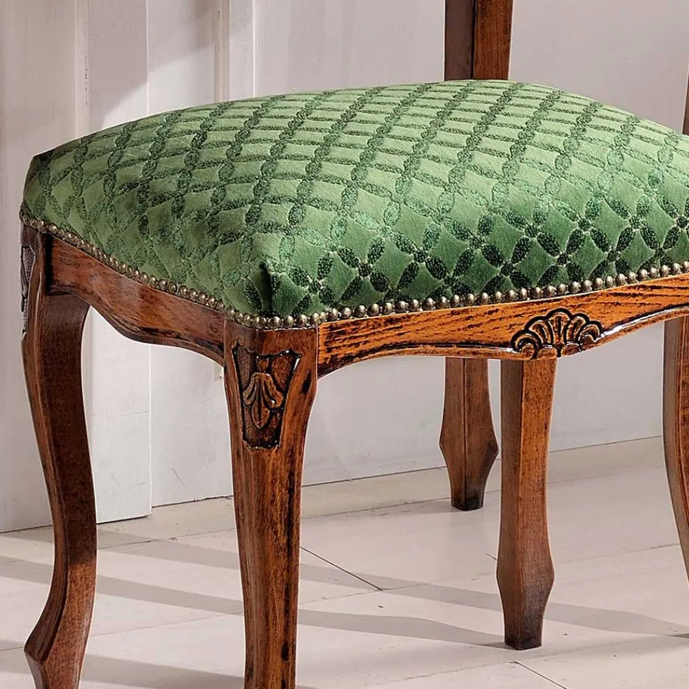 Wohnen Barhocker|Hocker*Barock Hocker gepolstert Agosto in Grün