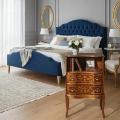 Wohnen Barock Kommode mit offenem Fach Agosto & 2 Schubladen