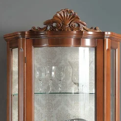 Wohnen Barock Vitrinenschrank mit 2 Schubladen Dentro 80cm breit