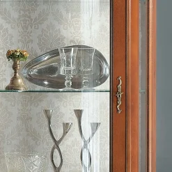 Wohnen Barock Vitrinenschrank mit 2 Schubladen Dentro 80cm breit