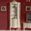 Wohnen Barockstil Vitrine in Weiß & Gold - Datalera