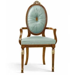 Wohnen Designermöbel*Barockstuhl mit Armlehnen in Mint - Eracosta