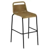 Wohnen Hocker|Barhocker*Barstühle aus Kordel in Hellbraun - Jakarto (4er Set)