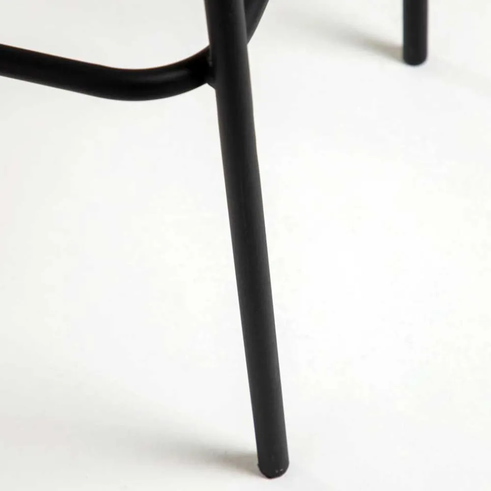 Wohnen Hocker|Barhocker*Barstühle aus Kordel in Hellbraun - Jakarto (4er Set)