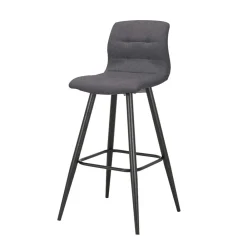 Wohnen Sessel & Hocker|Barhocker*Barstühle in Anthrazit Stoffbezug - Una (2er Set)