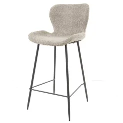 Wohnen Barhocker*Barstühle in Beige Boucle - Vilvia (4er Set)