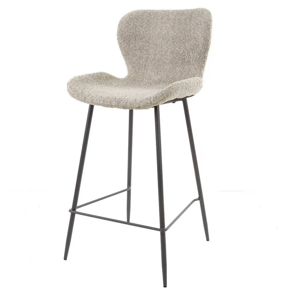 Wohnen Barhocker*Barstühle in Beige Boucle - Vilvia (4er Set)