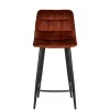 Wohnen Stühle|Barhocker*Barstühle in Rost Braun Velours - Susa (2er Set)