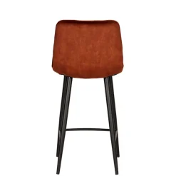 Wohnen Stühle|Barhocker*Barstühle in Rost Braun Velours - Susa (2er Set)