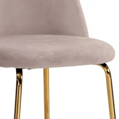 Wohnen Sessel & Hocker|Retro Möbel*Barstuhl in Beige und Gold - Furcios (2er Set)