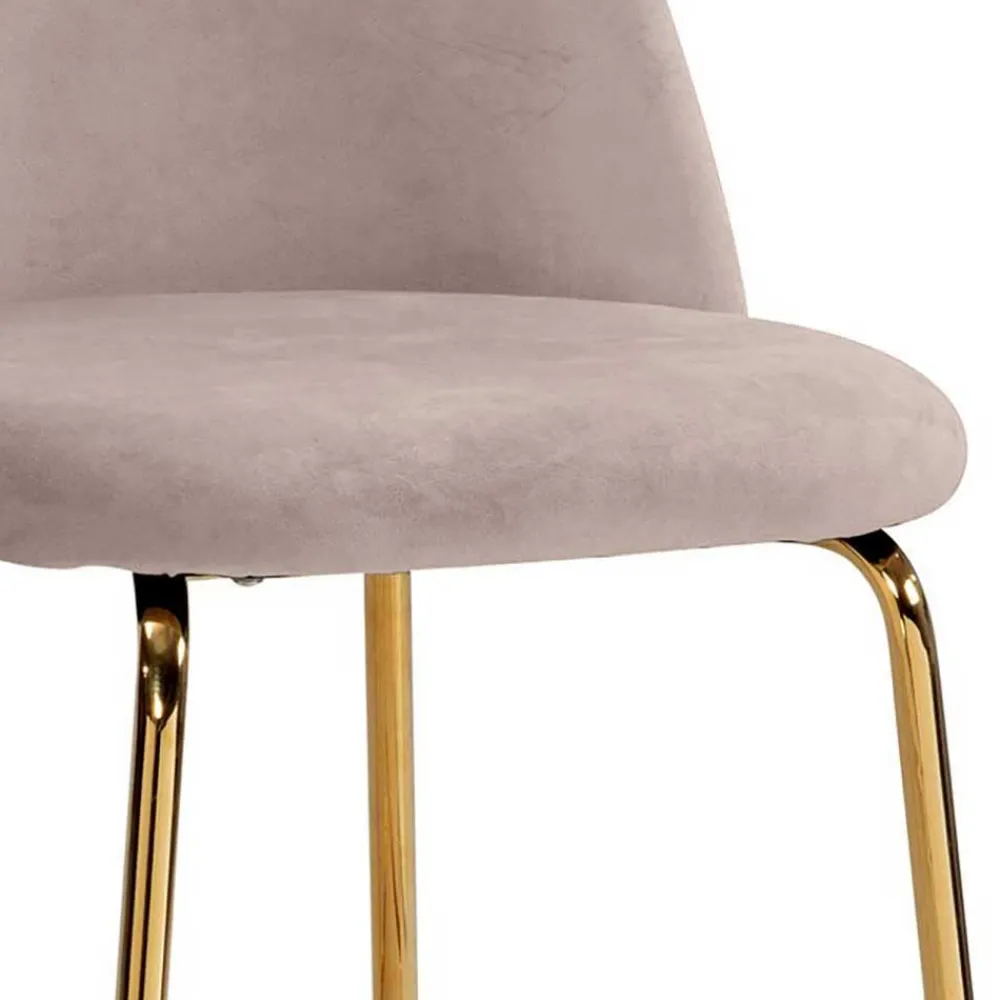 Wohnen Sessel & Hocker|Retro Möbel*Barstuhl in Beige und Gold - Furcios (2er Set)