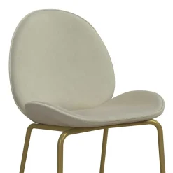 Wohnen Barstuhl in Creme mit Messing - Rucia