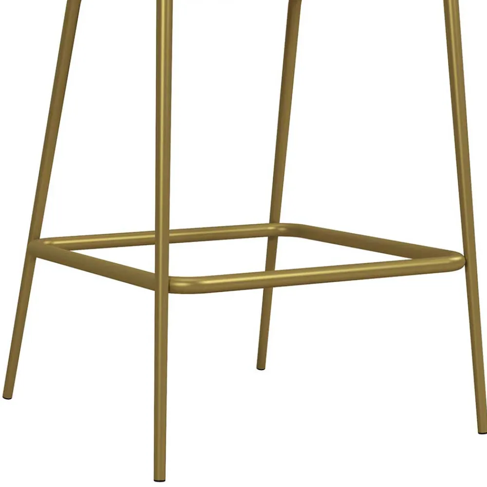 Wohnen Barstuhl in Creme mit Messing - Rucia