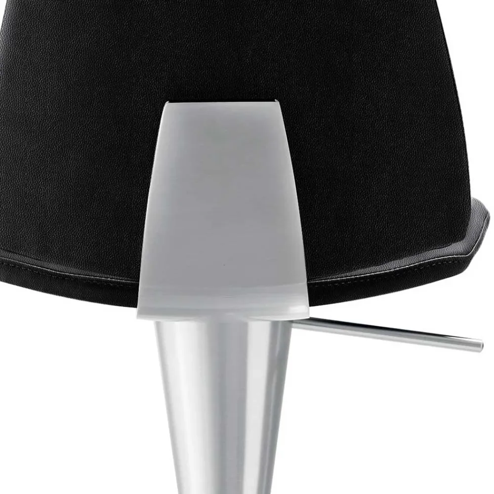 Wohnen Barstuhl in Schwarz - echtes Leder - Jodolio