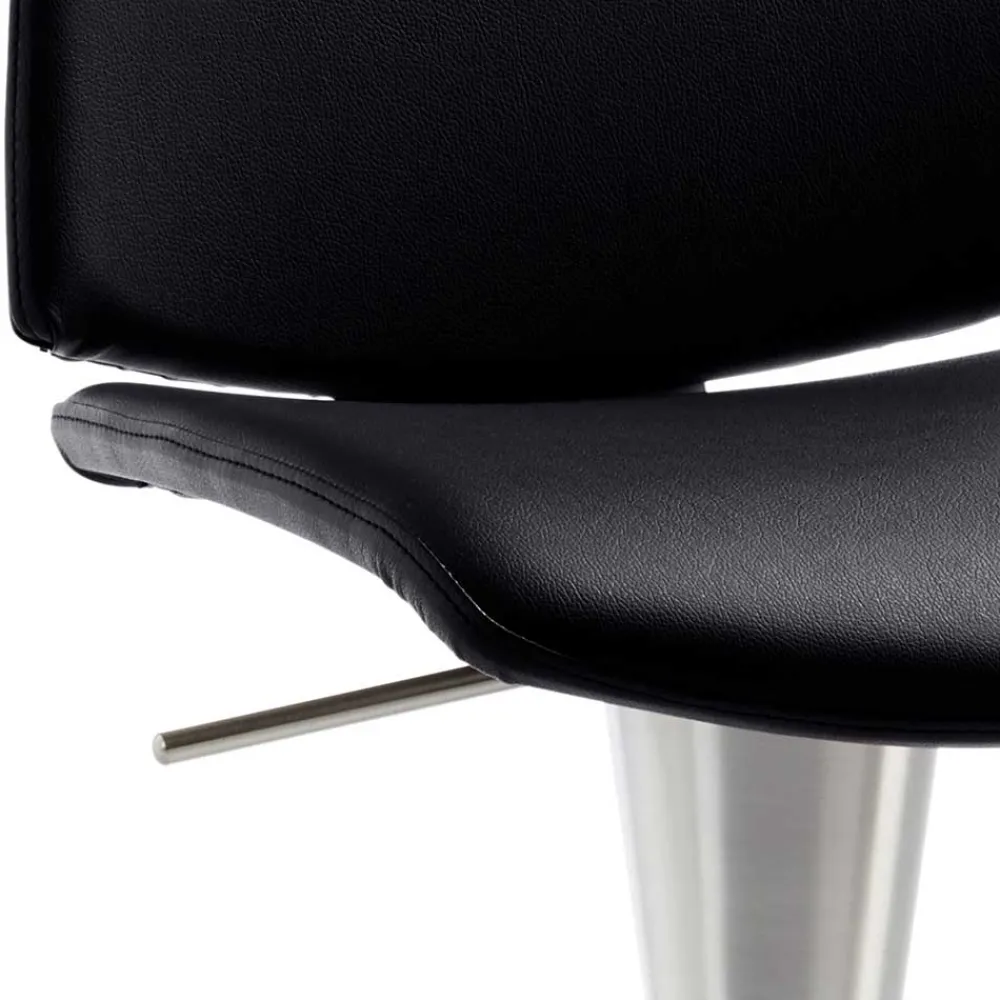 Wohnen Barstuhl in Schwarz - echtes Leder - Jodolio