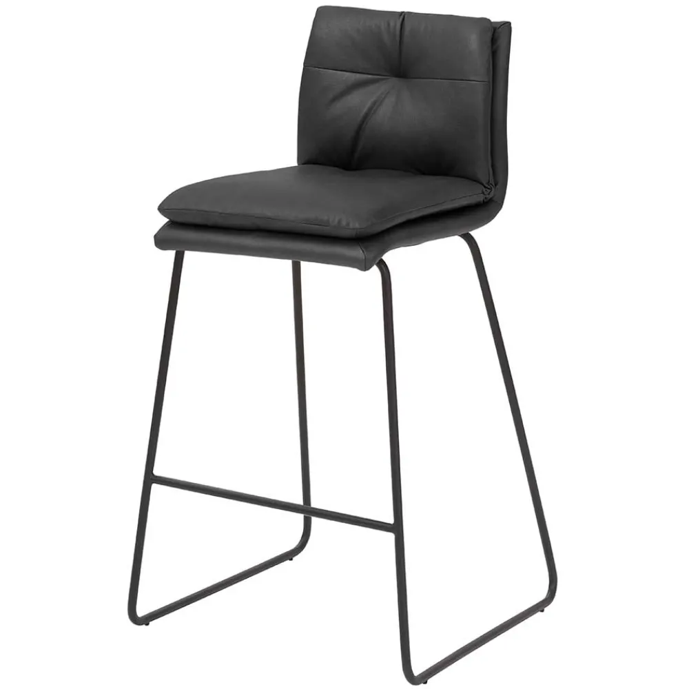 Wohnen Barstuhl mit Bügelgestell mit Fußablage - Carlot