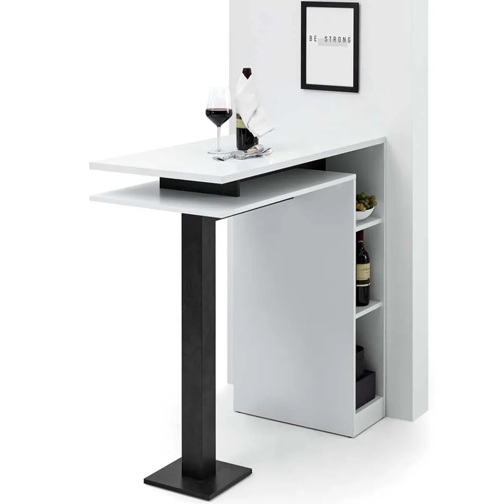 Wohnen Bartisch mit Regal - ideal für Küche & Büro - Grenada
