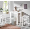 Wohnen Küchen-Essgruppen|Essgruppen*Bartisch und Barhocker in Weiß - Zanaris (dreiteilig)