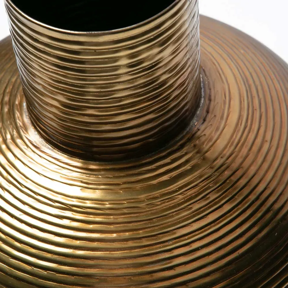 Wohnen Vasen*Bauchige Vasen in Altmessingfarben - Miriam (2er Set)