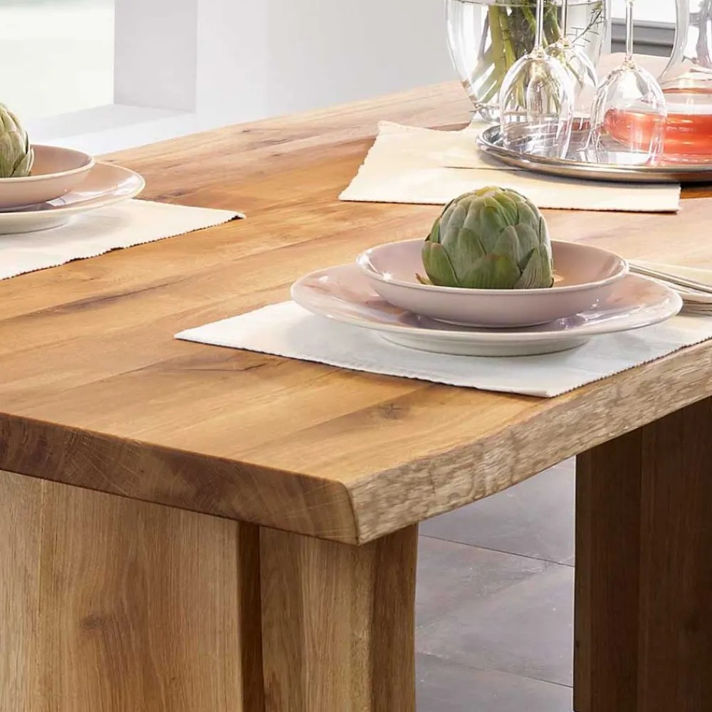 Wohnen Naturholzmöbel|Massivholzmöbel*Baumesstisch aus Wildeiche Massivholz - Cantinos
