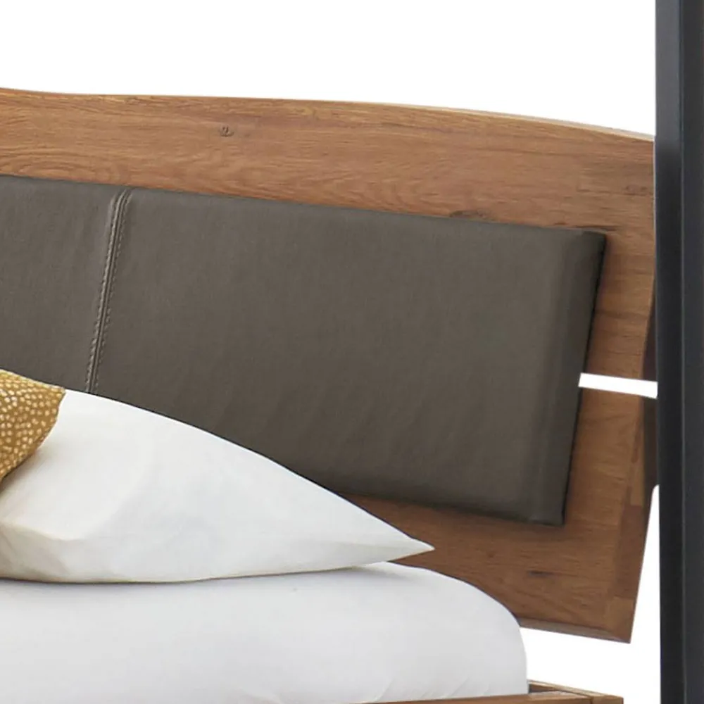 Wohnen Betten|Betten*Baumkante Wildeiche Bett mit Metall Himmel Gestell - Agadi