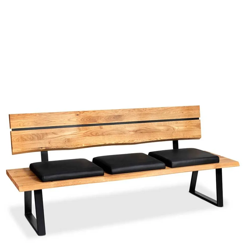 Wohnen Baumkanten Bank mit Lehne für Esstisch - Jessmine