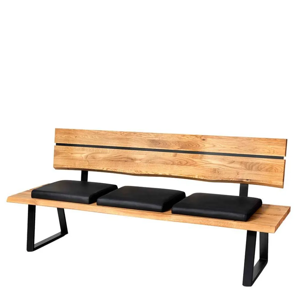 Wohnen Baumkanten Bank mit Lehne für Esstisch - Jessmine