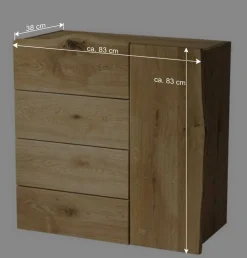 Wohnen Flurkommoden*Baumkanten Eichen Kommode geölt - Avidora