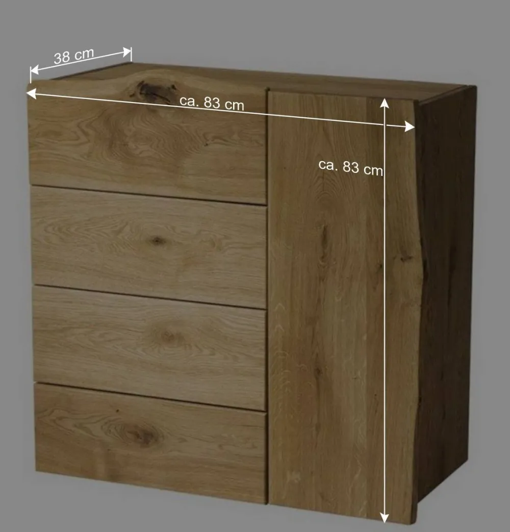Wohnen Flurkommoden*Baumkanten Eichen Kommode geölt - Avidora