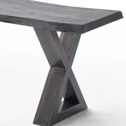 Wohnen Baumkanten Essbank in Akazie Grau - Simael