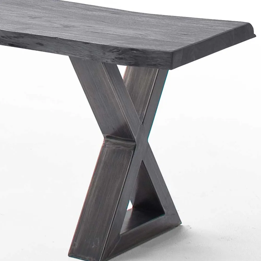 Wohnen Baumkanten Essbank in Akazie Grau - Simael