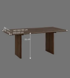 Wohnen Naturholzmöbel|Massivholzmöbel*Baumkanten Esstisch Sympatia aus Wildeiche Massivholz