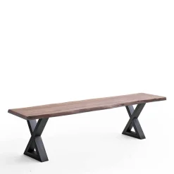 Wohnen Sitzbank|Küchenbänke*Baumkanten Esstisch-Bank in Walnuss - Gianmario