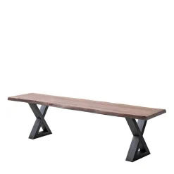 Wohnen Sitzbank|Küchenbänke*Baumkanten Esstisch-Bank in Walnuss - Gianmario