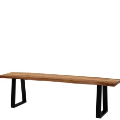 Wohnen Schwarze Möbel|Loft Möbel*Baumkanten Küchenbank mit Trapezbeinen - Pafigona