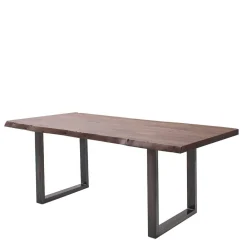 Wohnen Baumkanten Tisch aus Akazie in Walnuss Braun - Rodrico