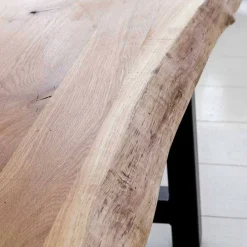 Wohnen Baumkantenbank Morienta aus Eiche massiv