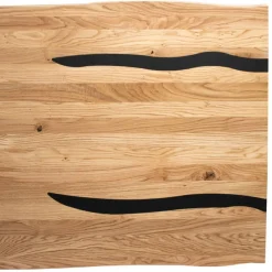 Wohnen Schwarze Möbel|Naturholzmöbel*Baumkantentisch aus Eiche mit Epoxid-Harz - Slavidra