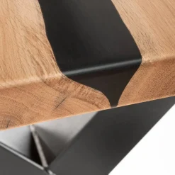 Wohnen Loft Möbel|Industrial Möbel*Baumkantentisch mit Epoxid-Harz-Einlage - Cocktail