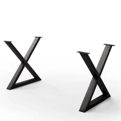 Wohnen Baumkantentisch mit X Gestell - Geniasan