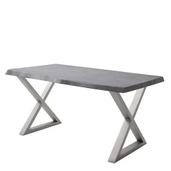 Wohnen Naturholzmöbel|Massivholzmöbel*Baumkantentisch mit X-Gestell - Jucaras