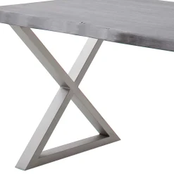 Wohnen Naturholzmöbel|Massivholzmöbel*Baumkantentisch mit X-Gestell - Jucaras