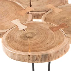 Wohnen Designermöbel*Baumscheiben Wohnzimmertisch mit Haarnadel Beinen - Ranuves