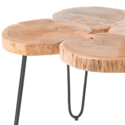 Wohnen Designermöbel*Baumscheiben Wohnzimmertisch mit Haarnadel Beinen - Ranuves