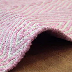 Wohnen Weiße Möbel|Teppiche*Baumwollteppich mit Zickzack-Muster - Garrysa