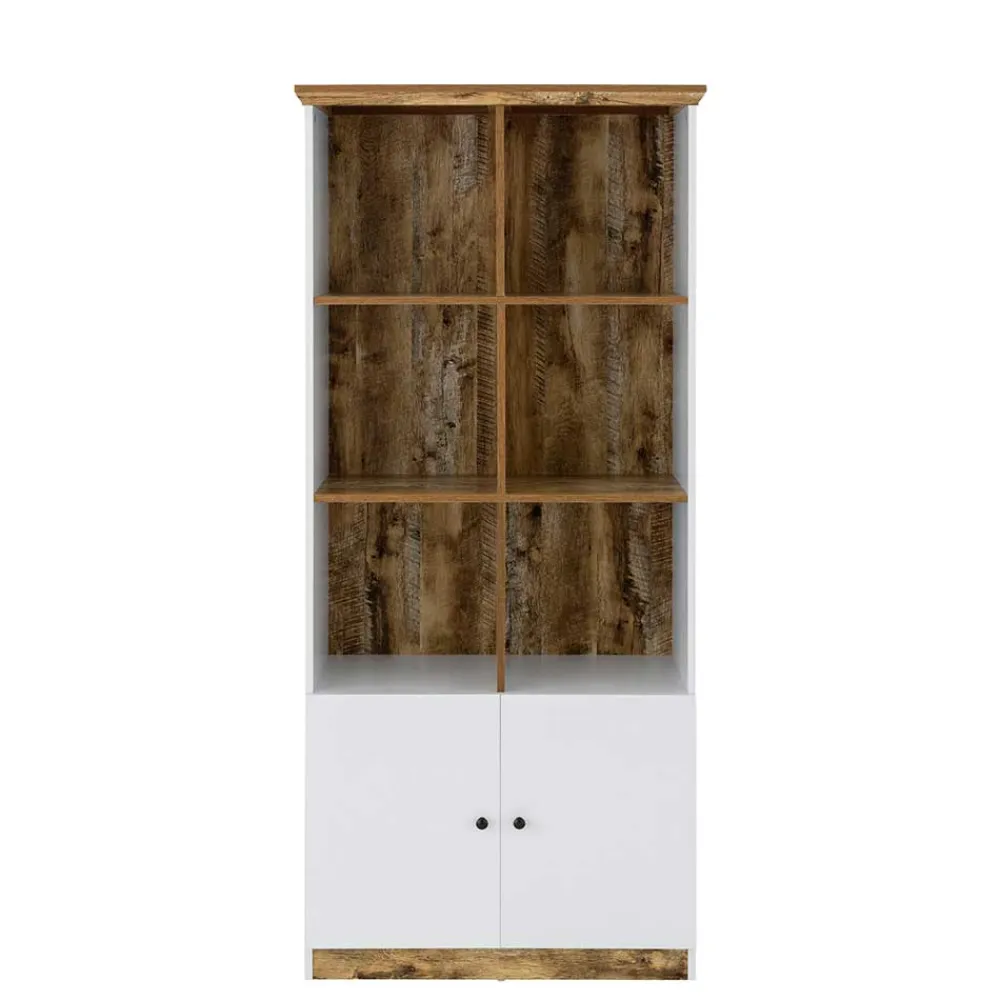 Wohnen Esszimmerregale|Regale*Bücherregal in Holz verwittert Dekor - Heico