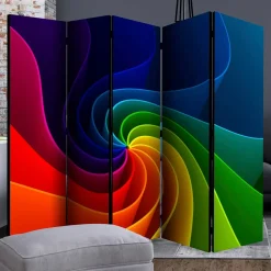 Wohnen Bedruckter Paravent in Regenbogenfarben - Mapel