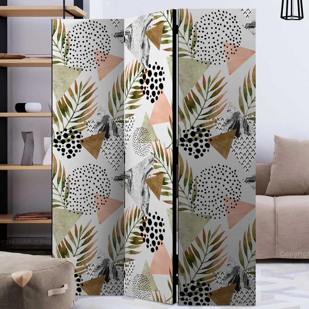 Wohnen Bedruckter Paravent mit modernem Muster Motiv - Vipe